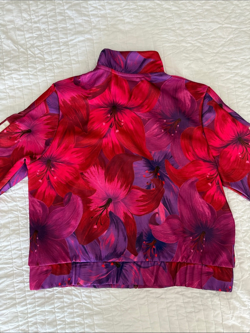 adidas Farm Rio Womens Pink & Purple Floral Track Jacket - Picture 6 of 9